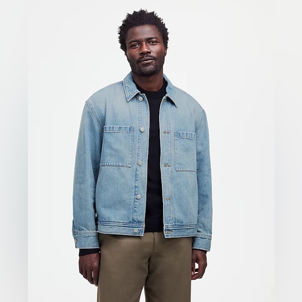 NWOT Madewell Denim Shirt-Jacket in Jamestown Wash - Medium - Blue